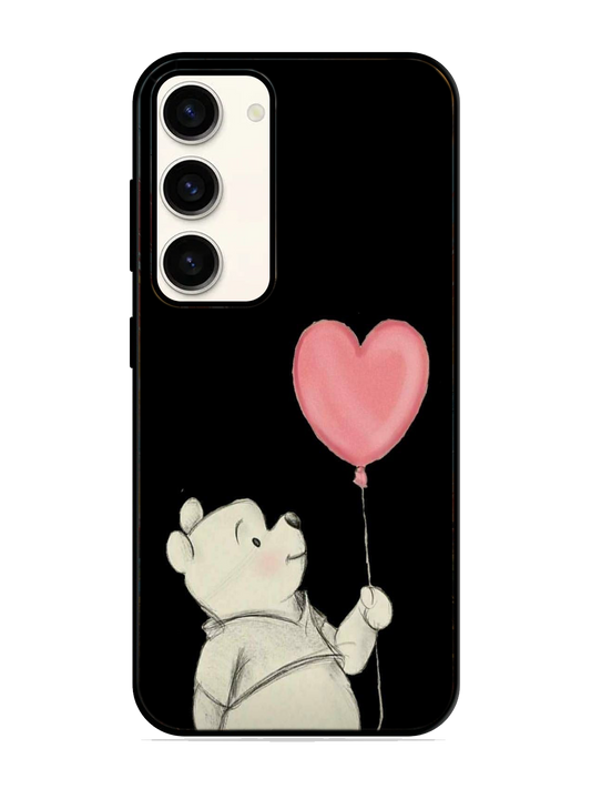 Heart Print Glass Case for Samsung S23 (a27)