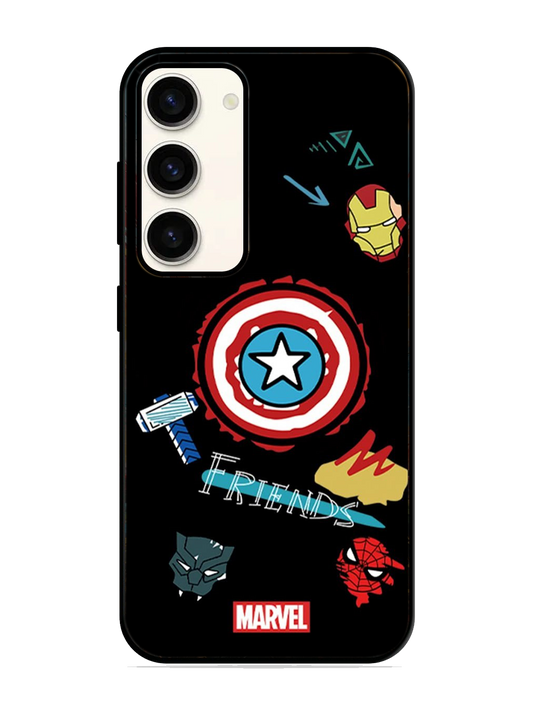 Marvel Print Glass Case for Samsung S23 (a30)
