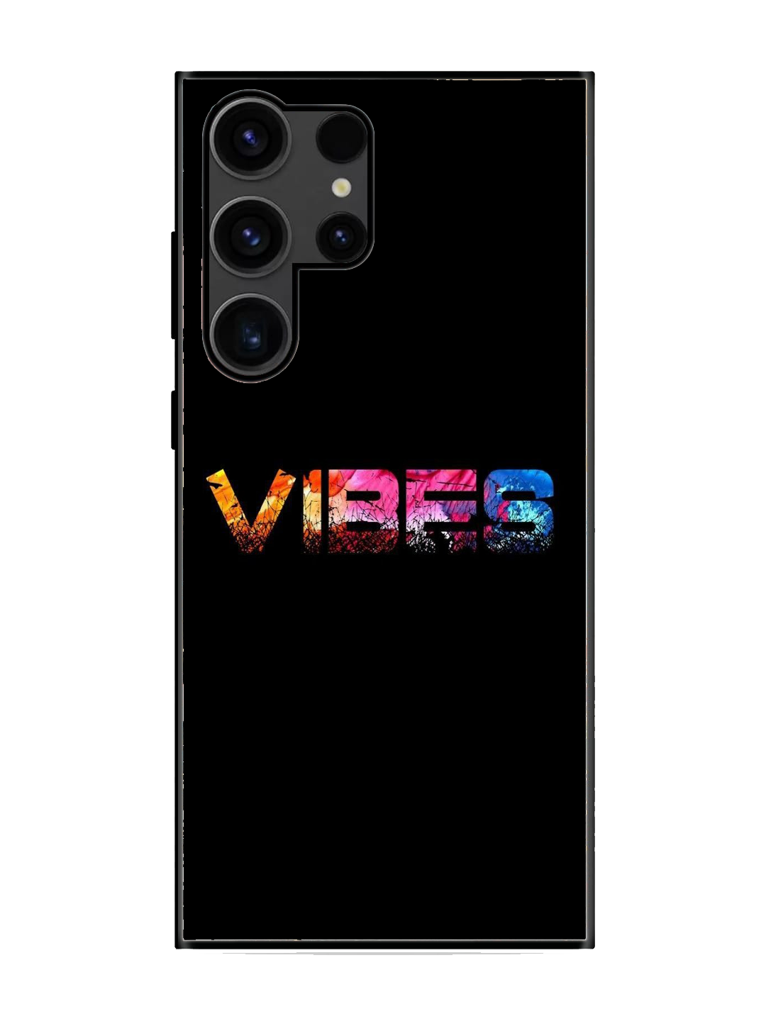 Vibes Print Premium Glass Case for Samsung S23 Ultra (a33)