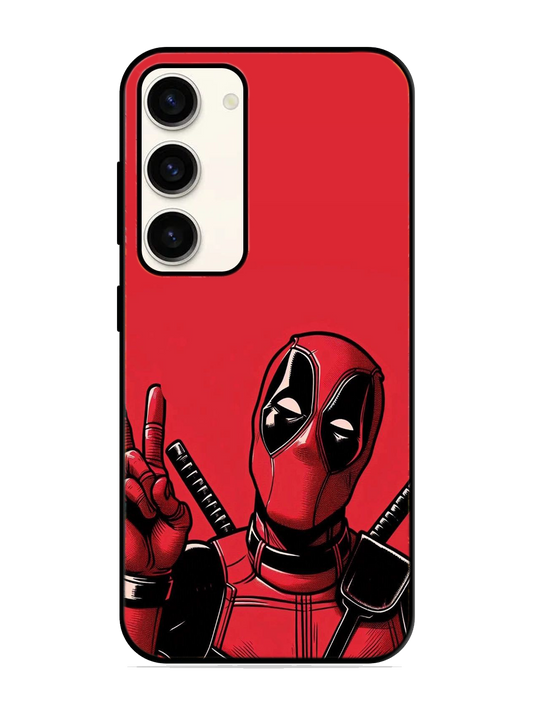 Deadpool Print Glass Case for Samsung S23 (a34)