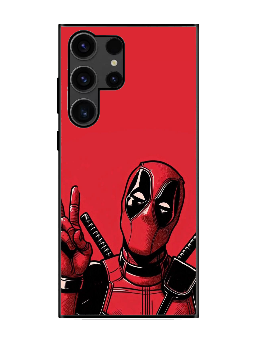Deadpool Print Premium Glass Case for Samsung S23 Ultra (a34)