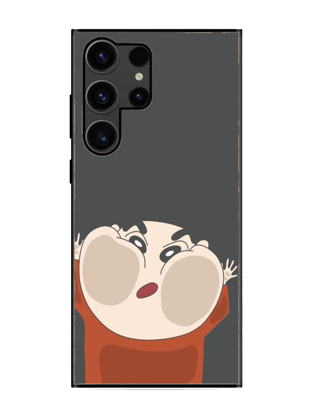 Shinchan Print Premium Glass Case for Samsung S23 Ultra (a35)