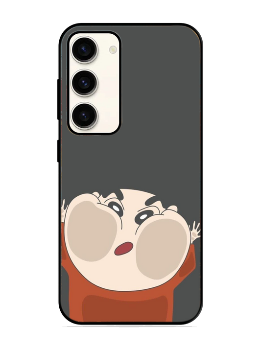 Shin Chan Print Glass Case for Samsung S23 (a35)