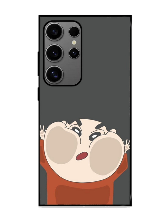 Shin chan Print Glass Case for Samsung S24 Ultra (A35)
