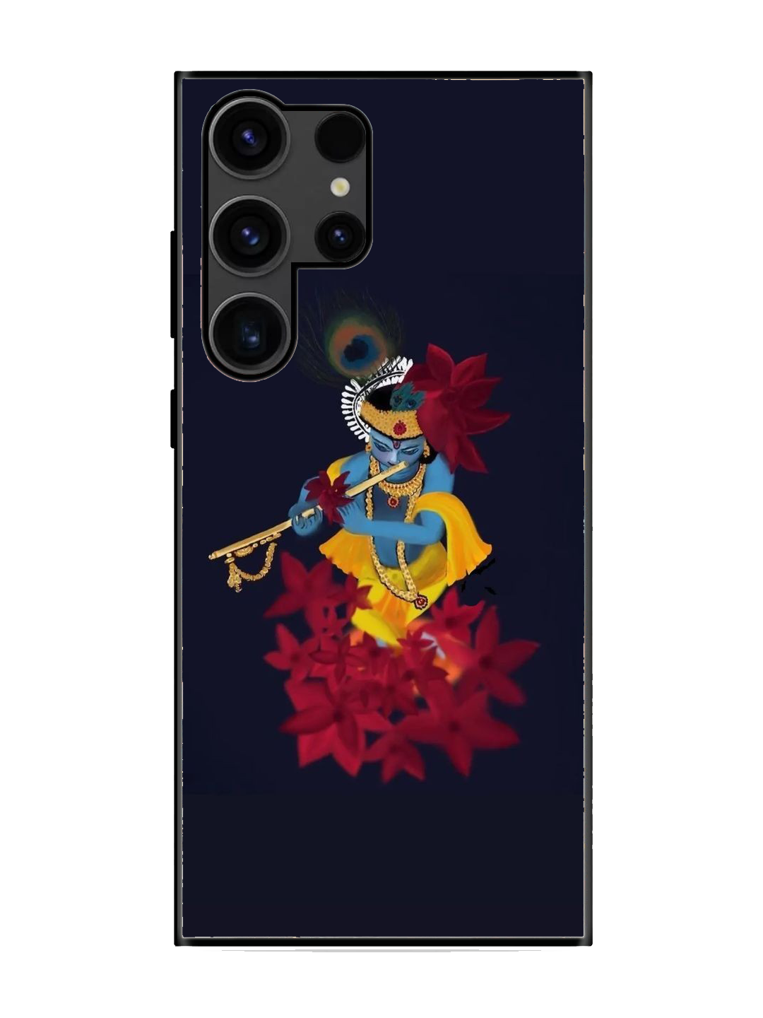 Krishna Print Glass Case for Samsung S23 Ultra (a39)