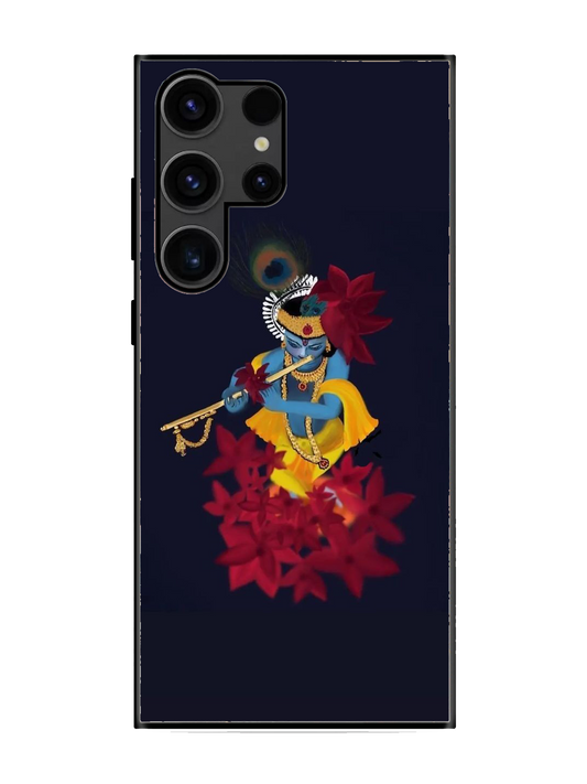 Krishna Print Glass Case for Samsung S23 Ultra (a39)