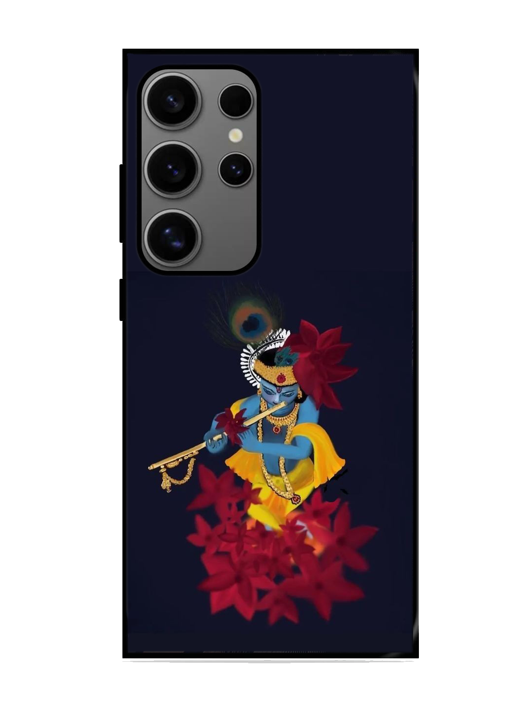 Lord Krishna Print Glass Case for Samsung S24 Ultra (A39)