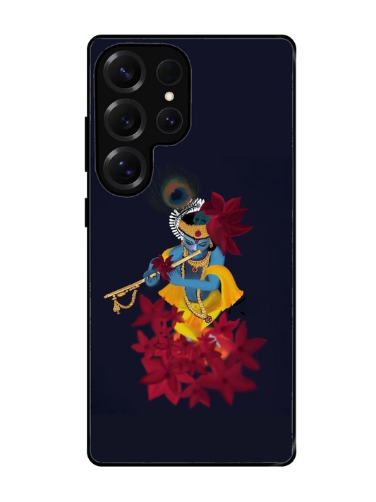 Lord Krishna Glass Case for Samsung S25 Ultra (A39)