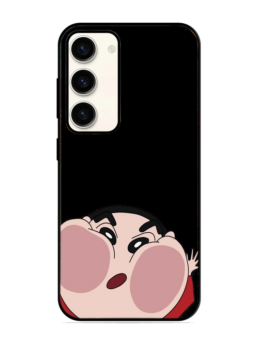 Shin Chan Print Glass Case for Samsung S23 (a41)