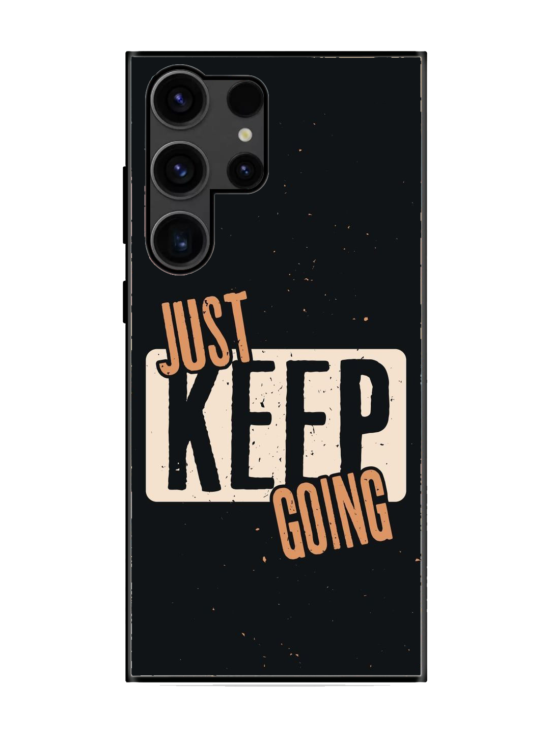Just Keep Going Print Glass Case for Samsung S23 Ultra (a42)