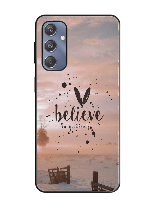 Believe Print Glass Case for Samsung S23 Fe (a45)