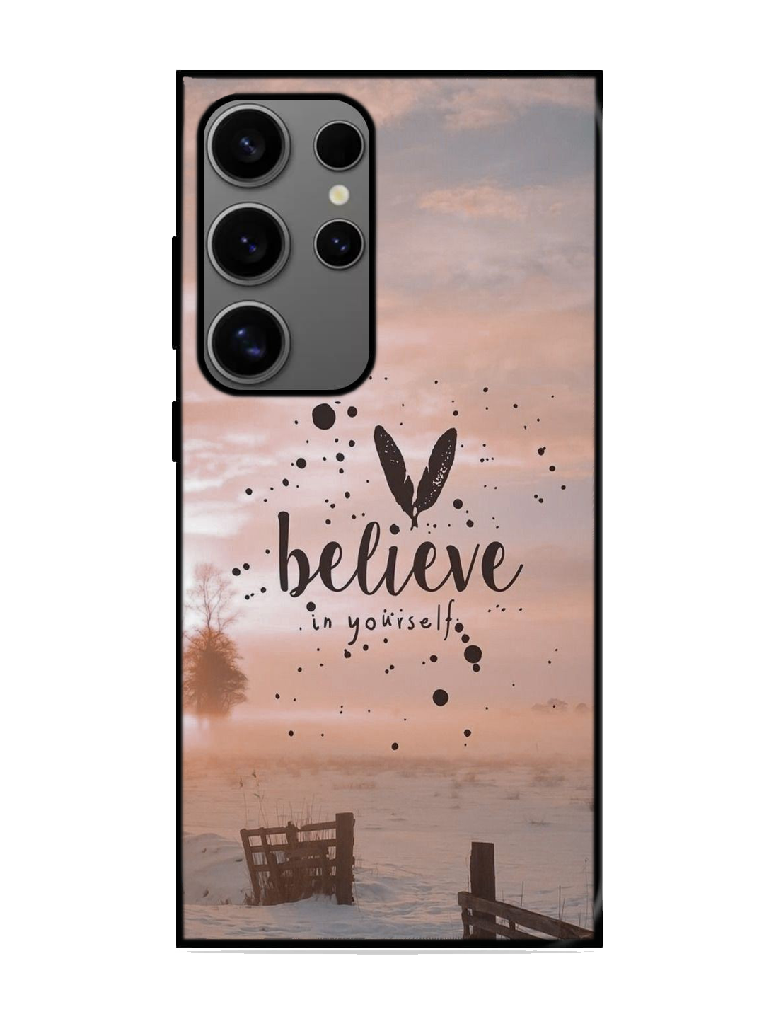 Believe Print Glass Case for Samsung S24 Ultra (A45)
