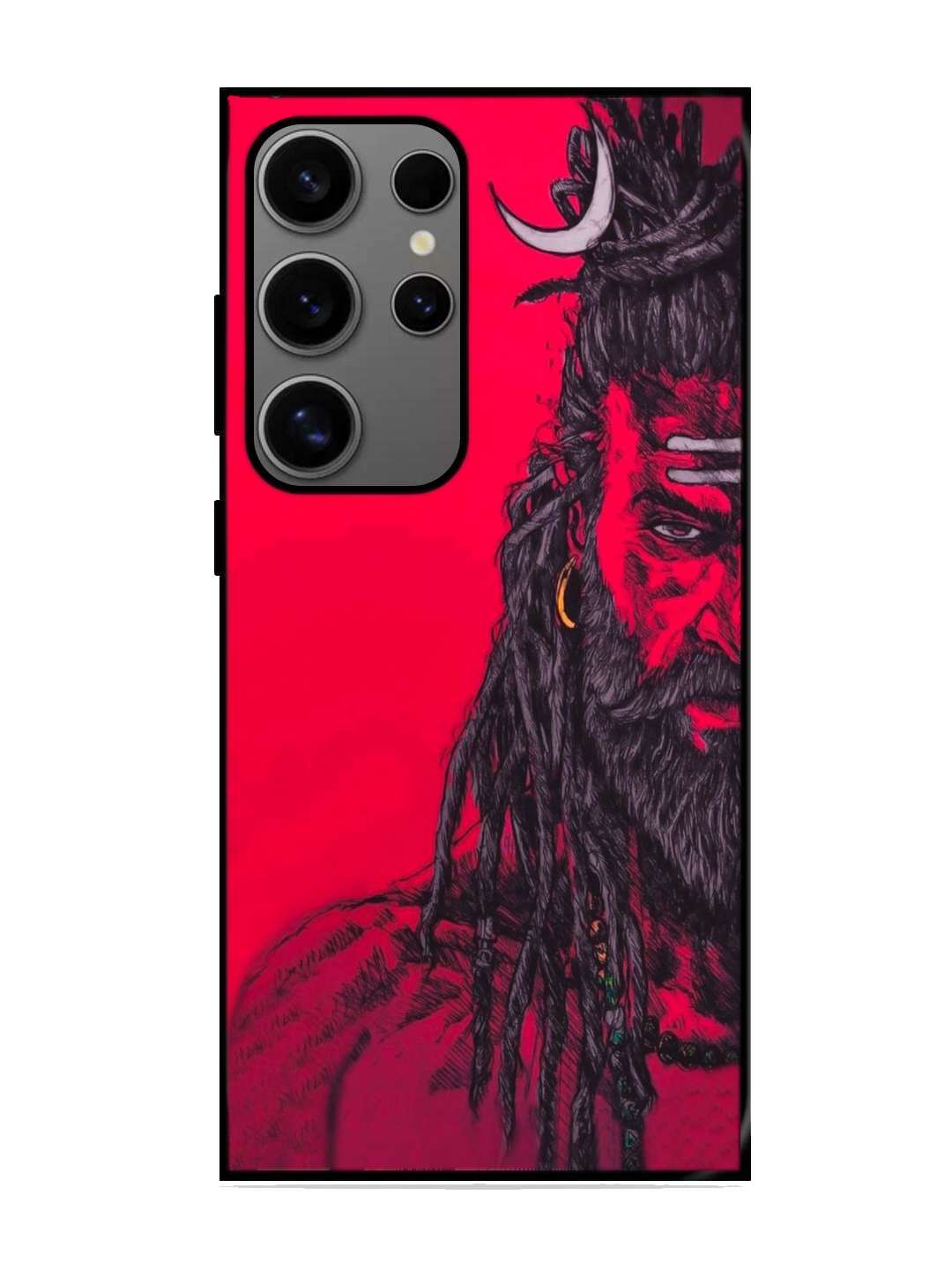 Lord Shiva Print Glass Case for Samsung S24 Ultra (A47)