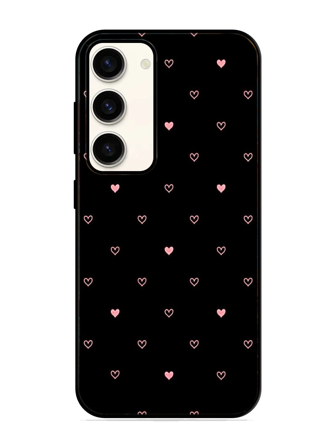 Heart Print Glass Case for Samsung S23 (a4)