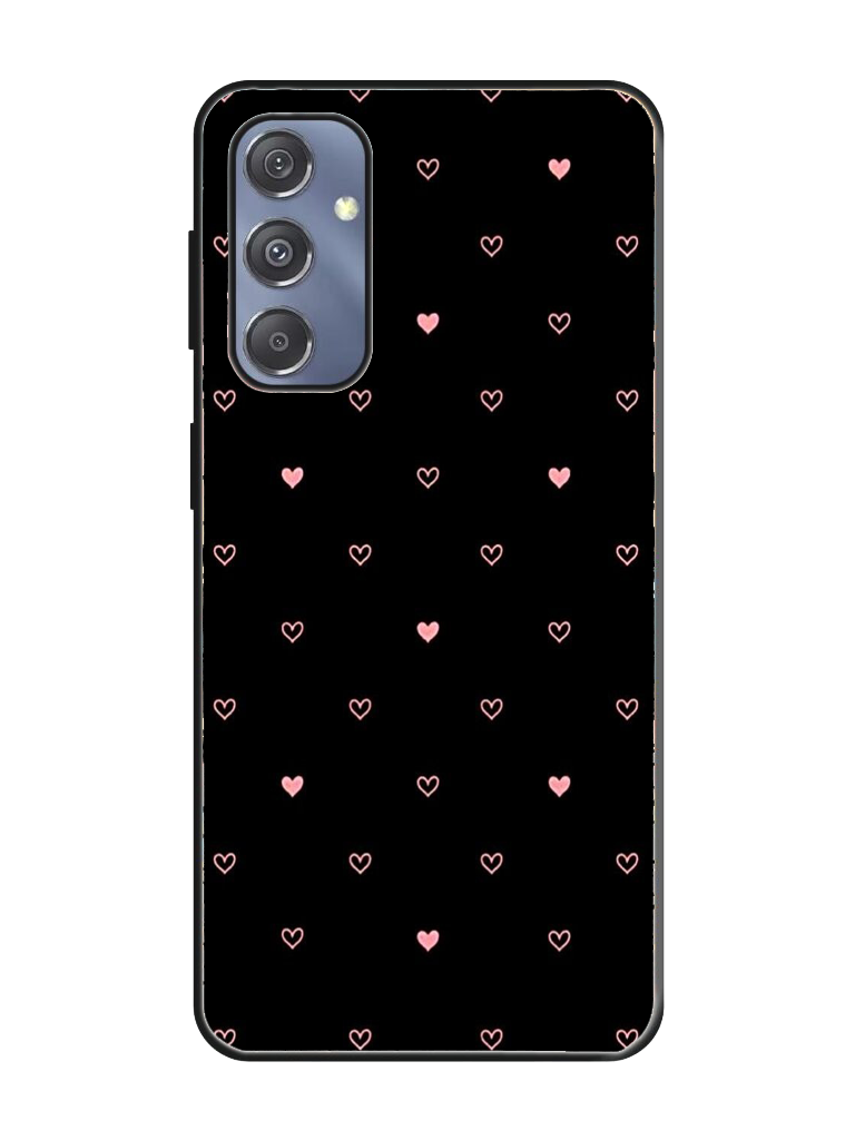Heart Print Glass Case for Samsung S23 Fe (a4)