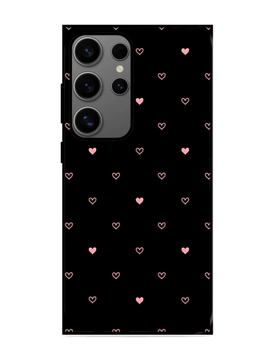 Heart Print Glass Case for Samsung S24 Ultra (A4)