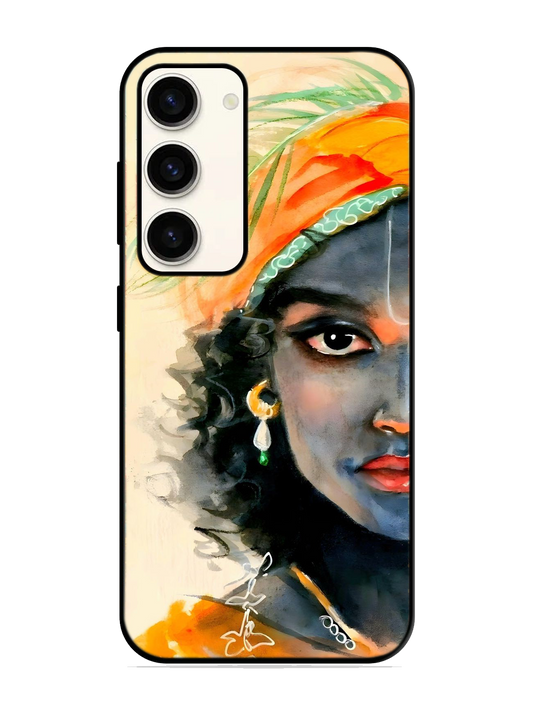Lord Krishna Print Glass Case for Samsung S23 (a51)