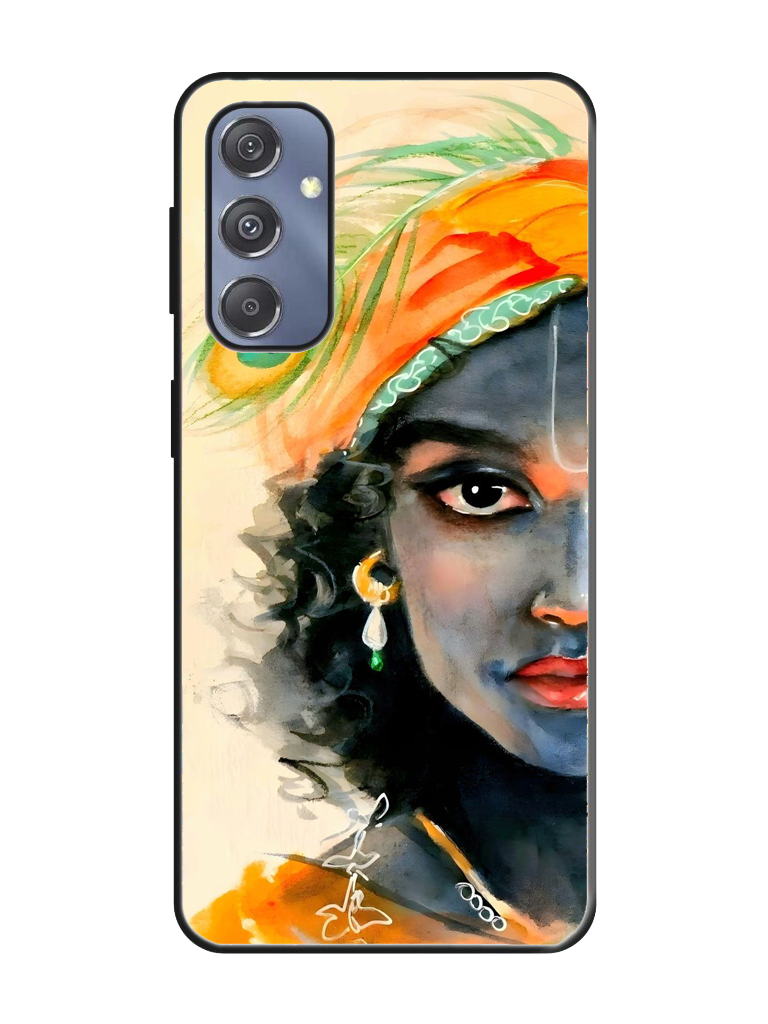 Lord Krishna Print Glass Case for Samsung S23 Fe (a51)