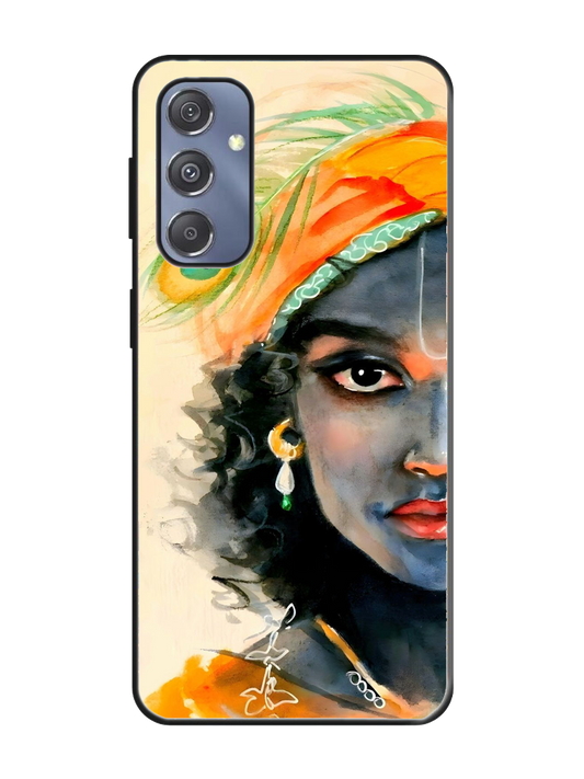 Lord Krishna Print Glass Case for Samsung S23 Fe (a51)