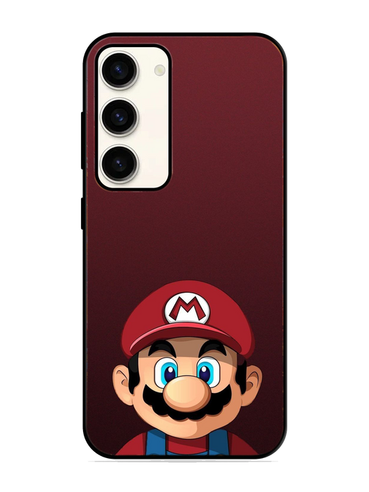 Mario Print Glass Case for Samsung S23 (a56)