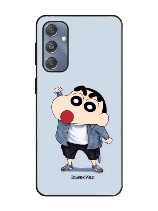 Shinchan Print Glass Case for Samsung S23 Fe (a59)