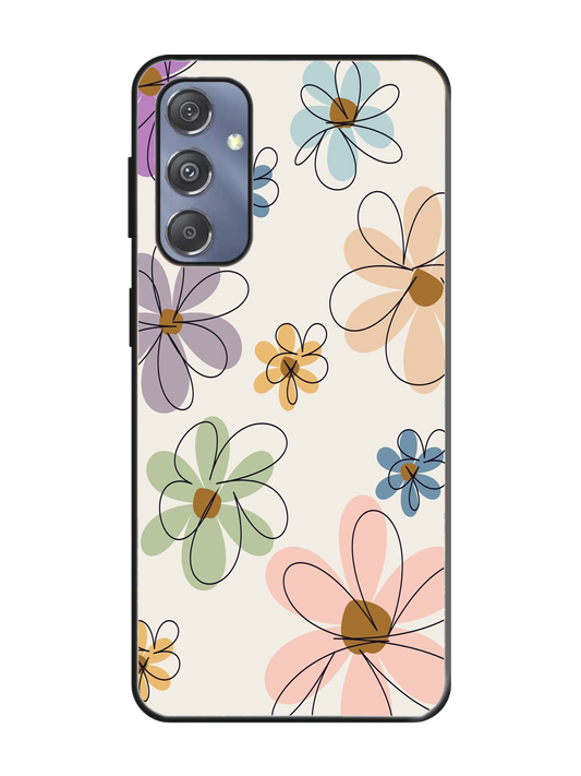 Flower Print Glass Case for Samsung S23 Fe (a60)