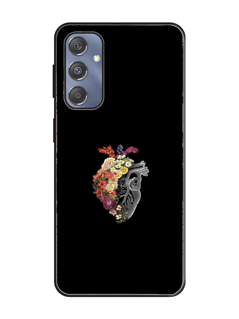 Heart Print Glass Case for Samsung S23 Fe (a66)