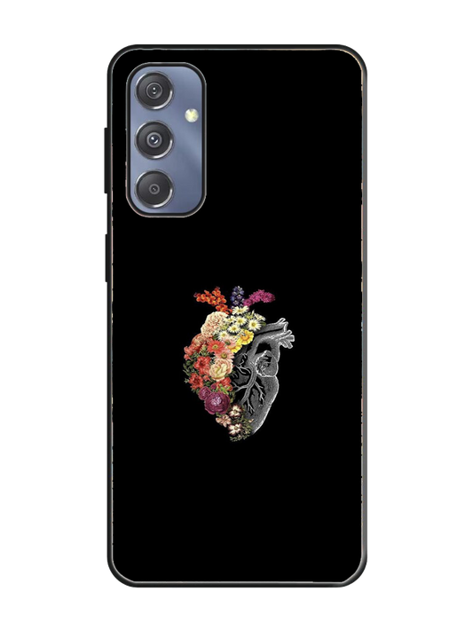 Heart Print Glass Case for Samsung S23 Fe (a66)