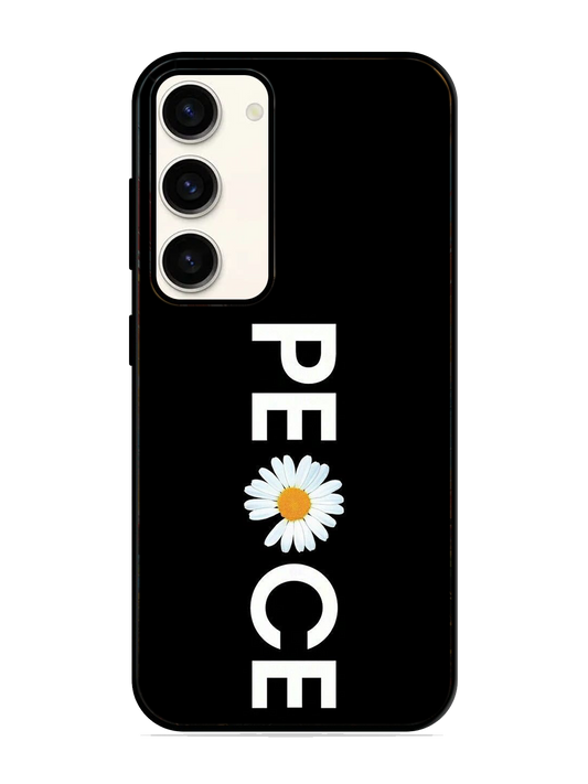 Peace Print Glass Case for Samsung S23 (a9)