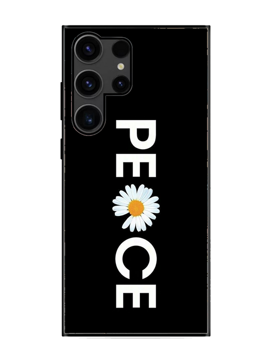 Peace Print Premium Glass Case for Samsung S23 Ultra (a9)